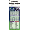 Magnetic Business Card Sports Schedule/ Football